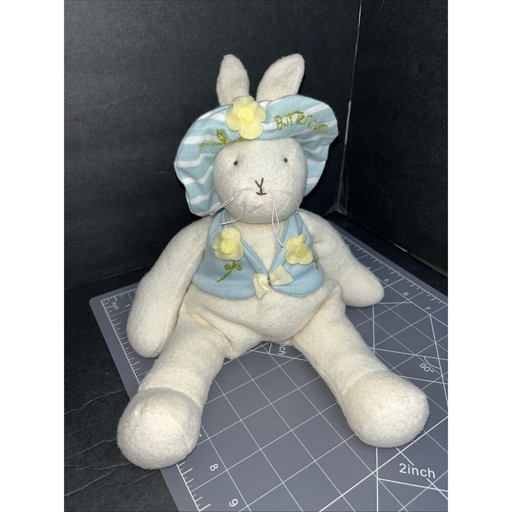 Hallmark Bunnies By The Bay Buttercup Rabbit Plush With Hat And Best